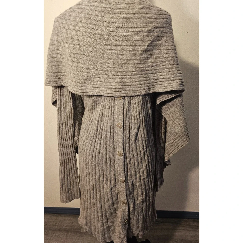 Autumn Cashmere Womens Open Front Cashmere Knit Cardigan Sweater‎ Gray S